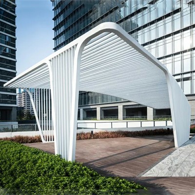 不锈钢户外大型廊架雕塑景观长廊公园亭子