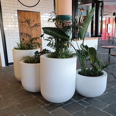 玻璃钢圆形景观花箱户外组合街区广场花盆