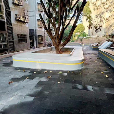 GRC混凝土树池坐凳UHPC景观花池