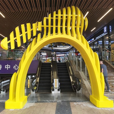 不锈钢异形门头雕塑景观广场创意雕塑摆件