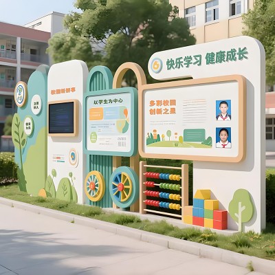 不锈钢景墙文化墙艺术造型校园公园格栅