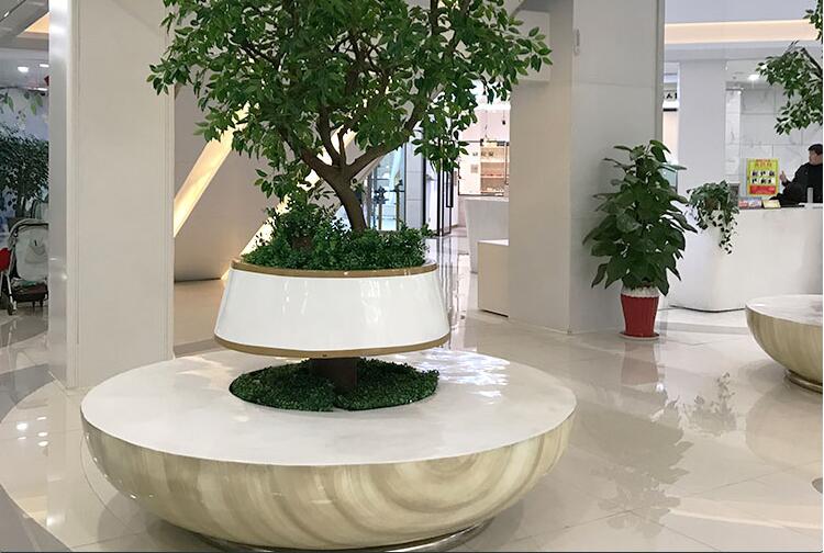 玻璃钢圆形树池座椅花坛公共休闲坐凳 玻璃钢圆形树池座椅花坛公共休闲坐凳