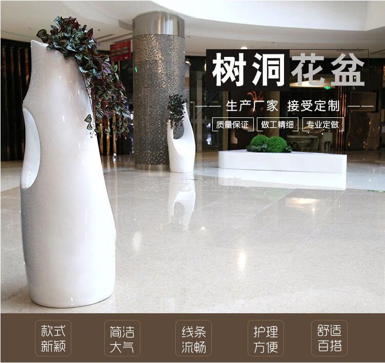 玻璃钢树洞花盆商场开业美陈异形花坛酒店落地花器户外商业街花钵 玻璃钢树洞花盆商场开业美陈异形花坛酒店落地花器户外商业街花钵