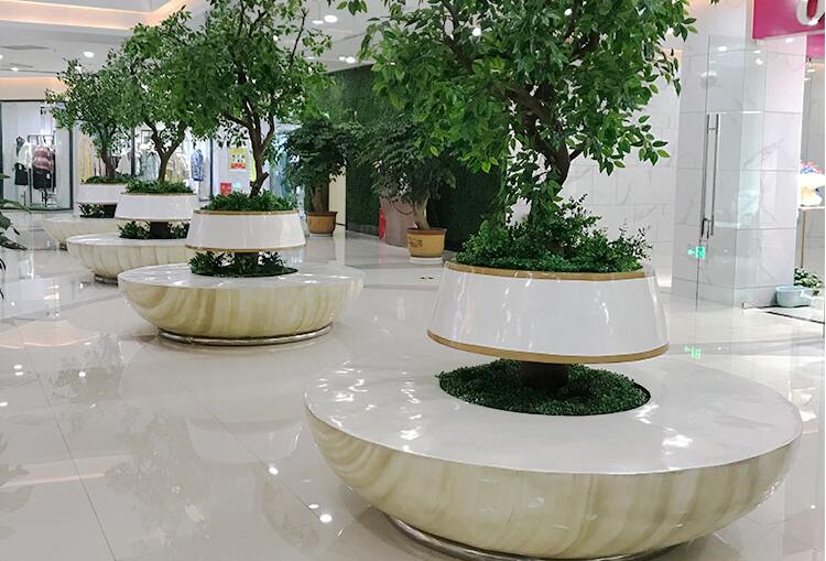 玻璃钢圆形树池座椅花坛公共休闲坐凳 玻璃钢圆形树池座椅花坛公共休闲坐凳