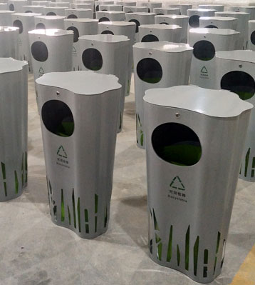 创意不锈钢垃圾桶异形景观园林街区广场垃圾果皮箱