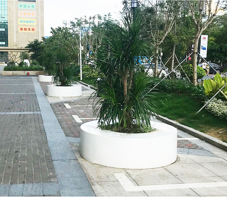 异形玻璃钢花坛树池座椅圆形花盆创意坐凳 异形玻璃钢花坛树池座椅圆形花盆创意坐凳