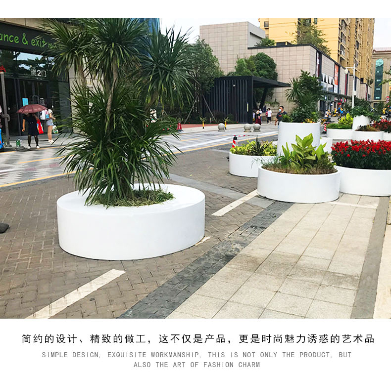 异形玻璃钢花坛树池座椅圆形花盆创意坐凳 异形玻璃钢花坛树池座椅圆形花盆创意坐凳