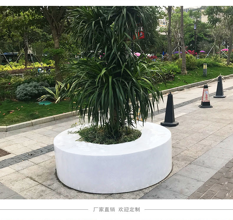 异形玻璃钢花坛树池座椅圆形花盆创意坐凳 异形玻璃钢花坛树池座椅圆形花盆创意坐凳