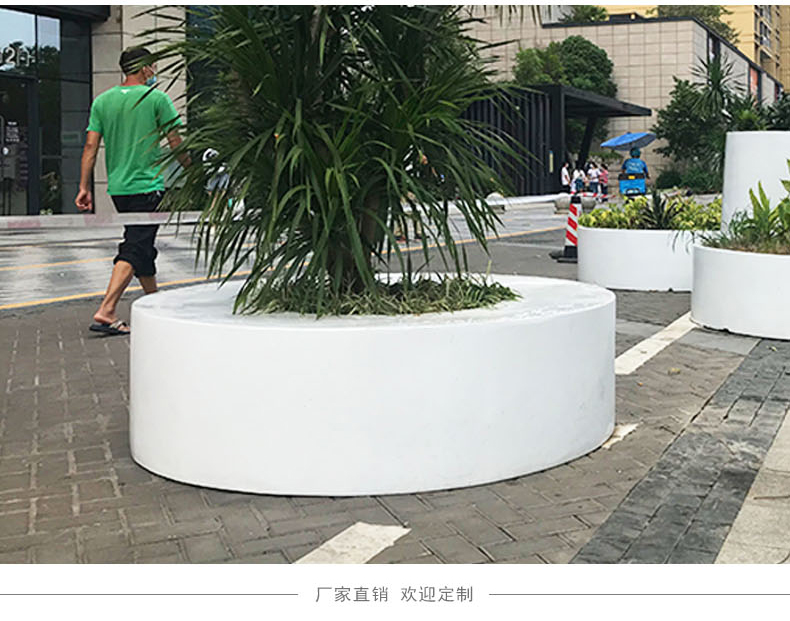 异形玻璃钢花坛树池座椅圆形花盆创意坐凳 异形玻璃钢花坛树池座椅圆形花盆创意坐凳