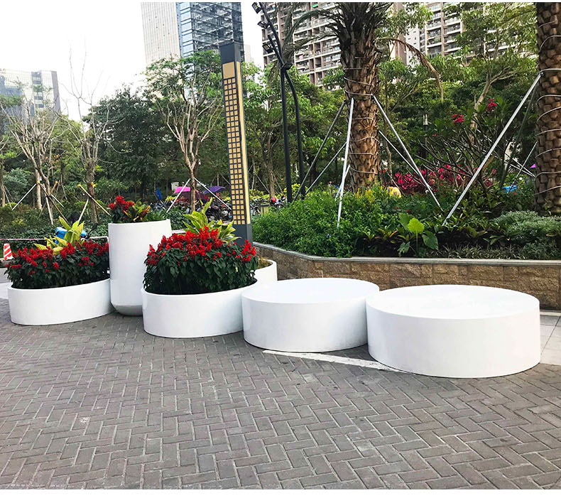 玻璃钢商业街创意组合花盆坐凳户外广场园林景观美陈花箱 玻璃钢商业街创意组合花盆坐凳户外广场园林景观美陈花箱
