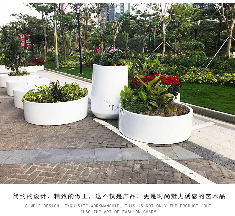 玻璃钢商业街创意组合花盆坐凳户外广场园林景观美陈花箱 玻璃钢商业街创意组合花盆坐凳户外广场园林景观美陈花箱