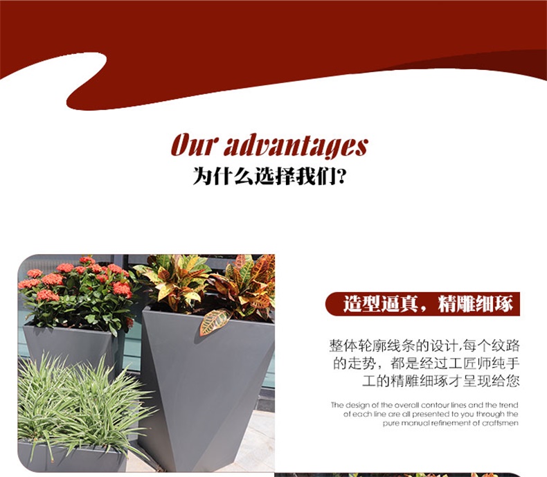 玻璃钢花盆定制不锈钢几何花盆商场美陈酒店花瓶 玻璃钢花盆定制不锈钢几何花盆商场美陈酒店花瓶