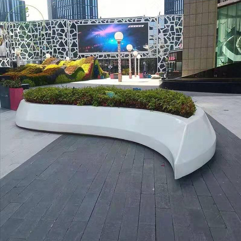 玻璃钢异形花坛户外广场园林景观花盆 玻璃钢异形花坛户外广场园林景观花盆