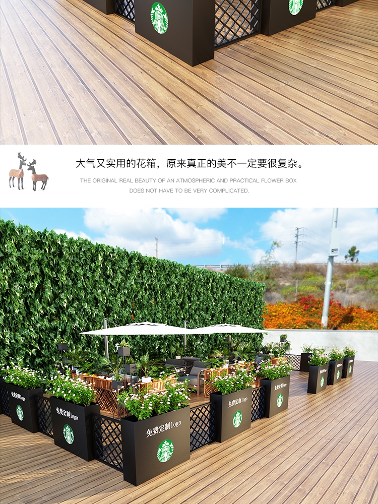 不锈钢铁艺商业街市政景观花箱 不锈钢铁艺商业街市政景观花箱