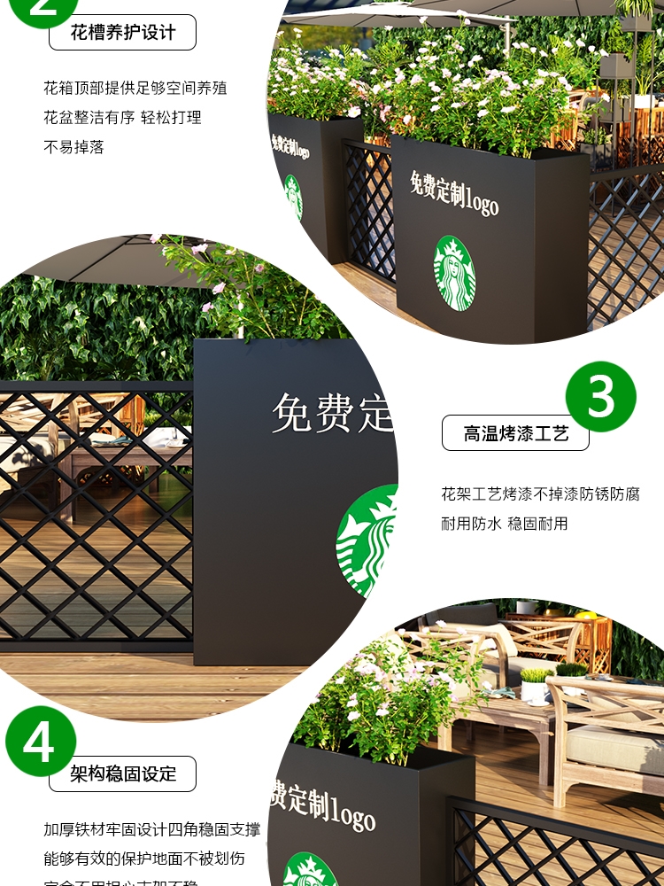 不锈钢铁艺商业街市政景观花箱 不锈钢铁艺商业街市政景观花箱