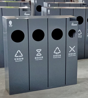 不锈钢四分类垃圾桶商场小区公园果皮箱 不锈钢四分类垃圾桶商场小区公园果皮箱