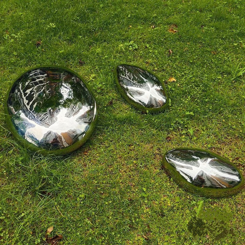 镜面鹅卵石不锈钢坐凳水滴售楼部景观椭圆摆件几何石头雕塑 镜面鹅卵石不锈钢坐凳水滴售楼部景观椭圆摆件几何石头雕塑