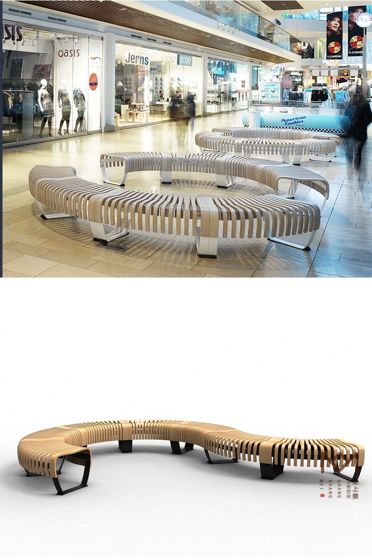 不锈钢金属铁艺异形坐凳创意商场景观艺术座椅