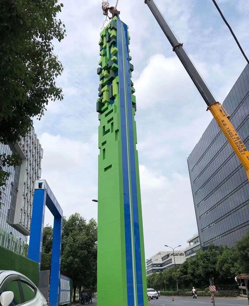 售楼处异形不锈钢精神堡垒大型创意标识牌 售楼处异形不锈钢精神堡垒大型创意标识牌