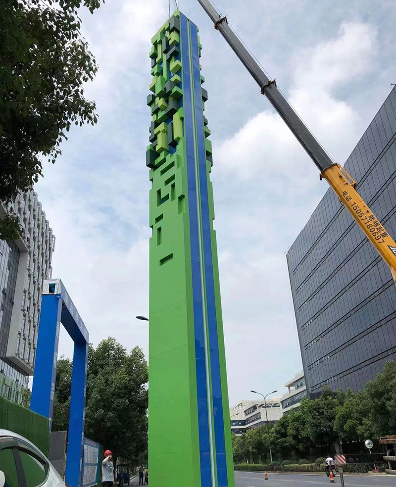 售楼处异形不锈钢精神堡垒大型创意标识牌 售楼处异形不锈钢精神堡垒大型创意标识牌