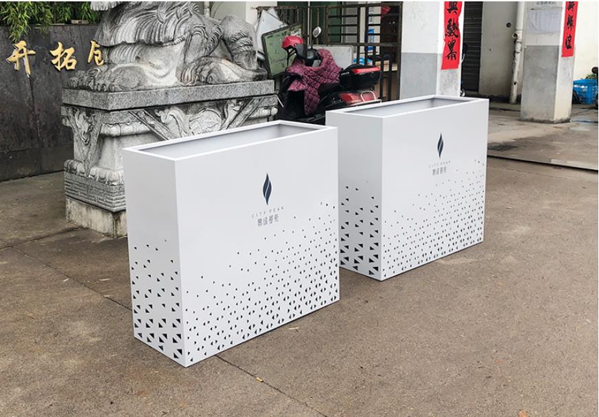 不锈钢长方形花箱园林景观街区市政花盆 不锈钢长方形花箱园林景观街区市政花盆