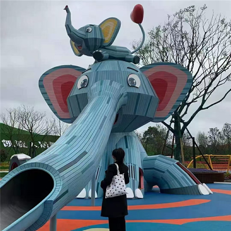 不锈钢大型艺术造型滑梯景观设备 不锈钢大型艺术造型滑梯景观设备