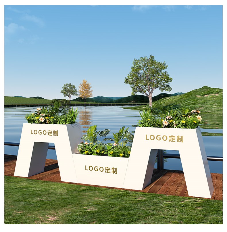 异形不锈钢花箱组合坐凳户外景观艺术花箱 异形不锈钢花箱组合坐凳户外景观艺术花箱