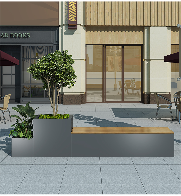 不锈钢景观花箱坐凳户外金属休闲坐椅 不锈钢景观花箱坐凳户外金属休闲坐椅