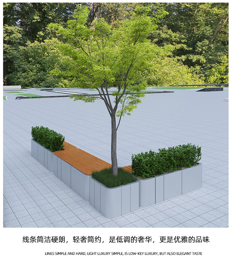 不锈钢景观坐凳园林广场公园花箱座椅 不锈钢景观坐凳园林广场公园花箱座椅