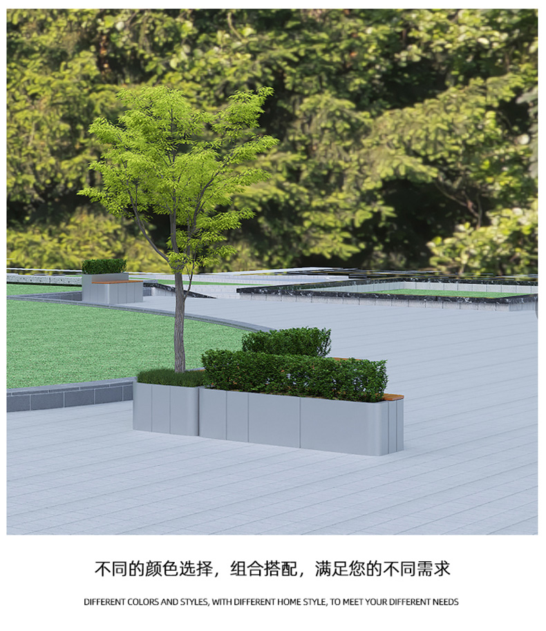 不锈钢景观坐凳园林广场公园花箱座椅 不锈钢景观坐凳园林广场公园花箱座椅