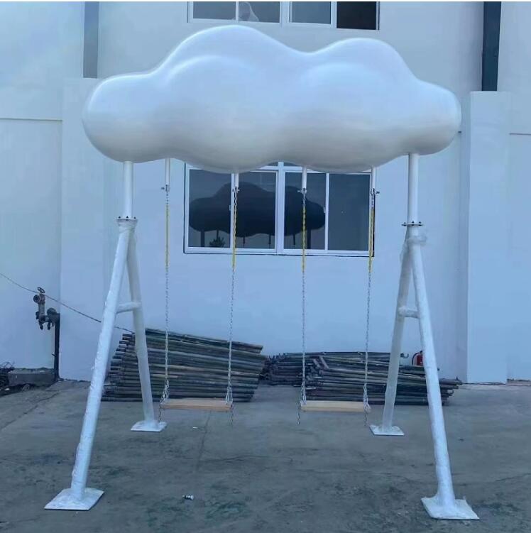 不锈钢网红秋千雕塑美陈艺术打卡景观装置 不锈钢网红秋千雕塑美陈艺术打卡景观装置
