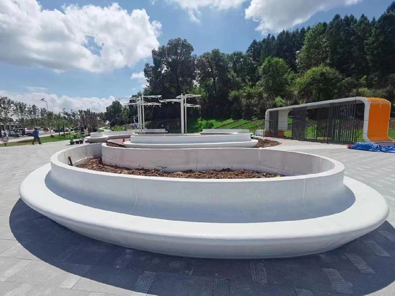 GRC异形花坛树池坐凳景观花池种植池座椅 GRC异形花坛树池坐凳景观花池种植池座椅