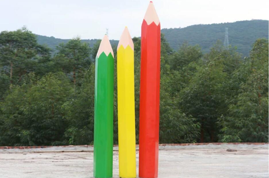 玻璃钢铅笔造型雕塑学校幼儿园广场景观摆件 玻璃钢铅笔造型雕塑学校幼儿园广场景观摆件