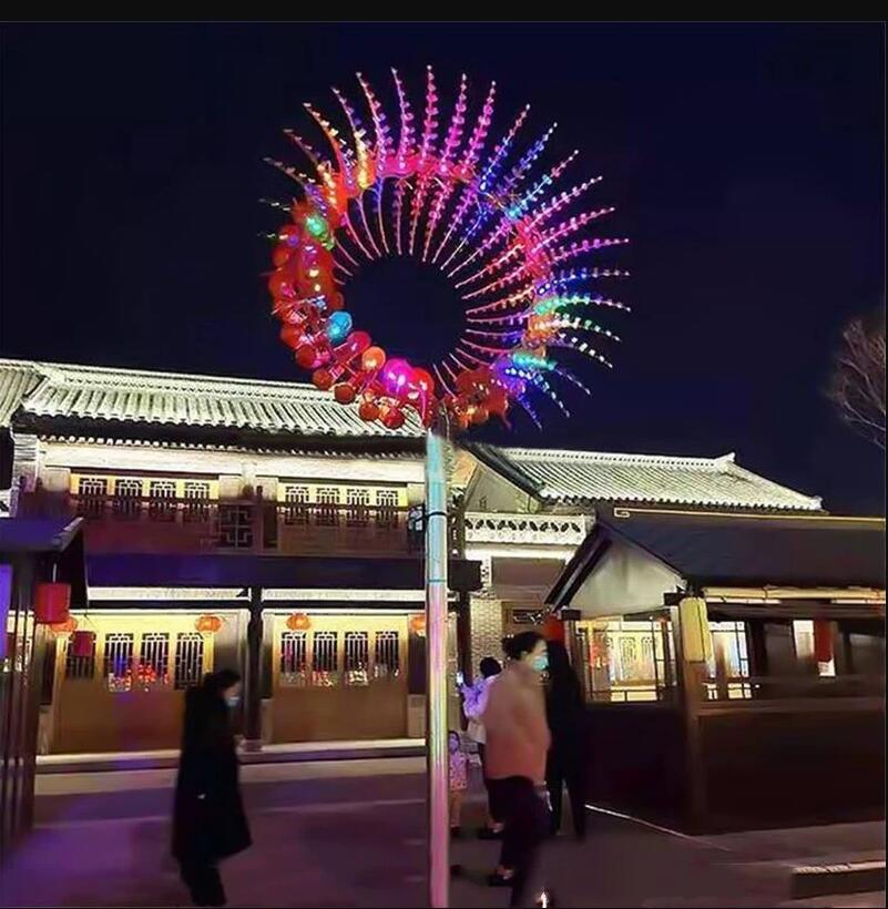 不锈钢网红风动雕塑艺术打卡发光美陈装置 不锈钢网红风动雕塑艺术打卡发光美陈装置