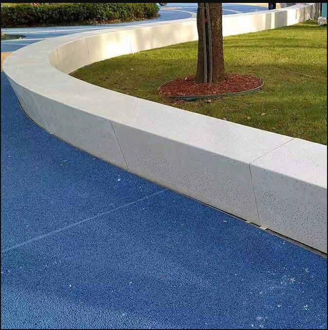 GRC发光长条坐凳水泥混凝土泰科石景观花坛凳 GRC发光长条坐凳水泥混凝土泰科石景观花坛凳