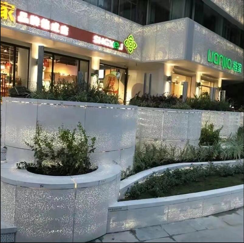 GRC坐凳发光混凝土树池花坛景观座椅 GRC坐凳发光混凝土树池花坛景观座椅