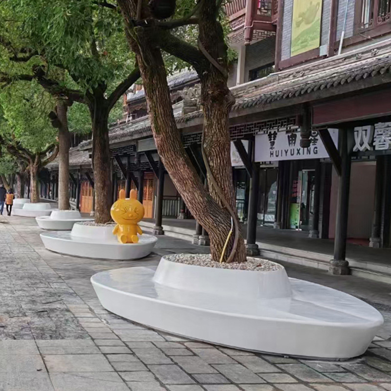 玻璃钢异形景观树池花坛学校园林花坛坐凳 玻璃钢异形景观树池花坛学校园林花坛坐凳