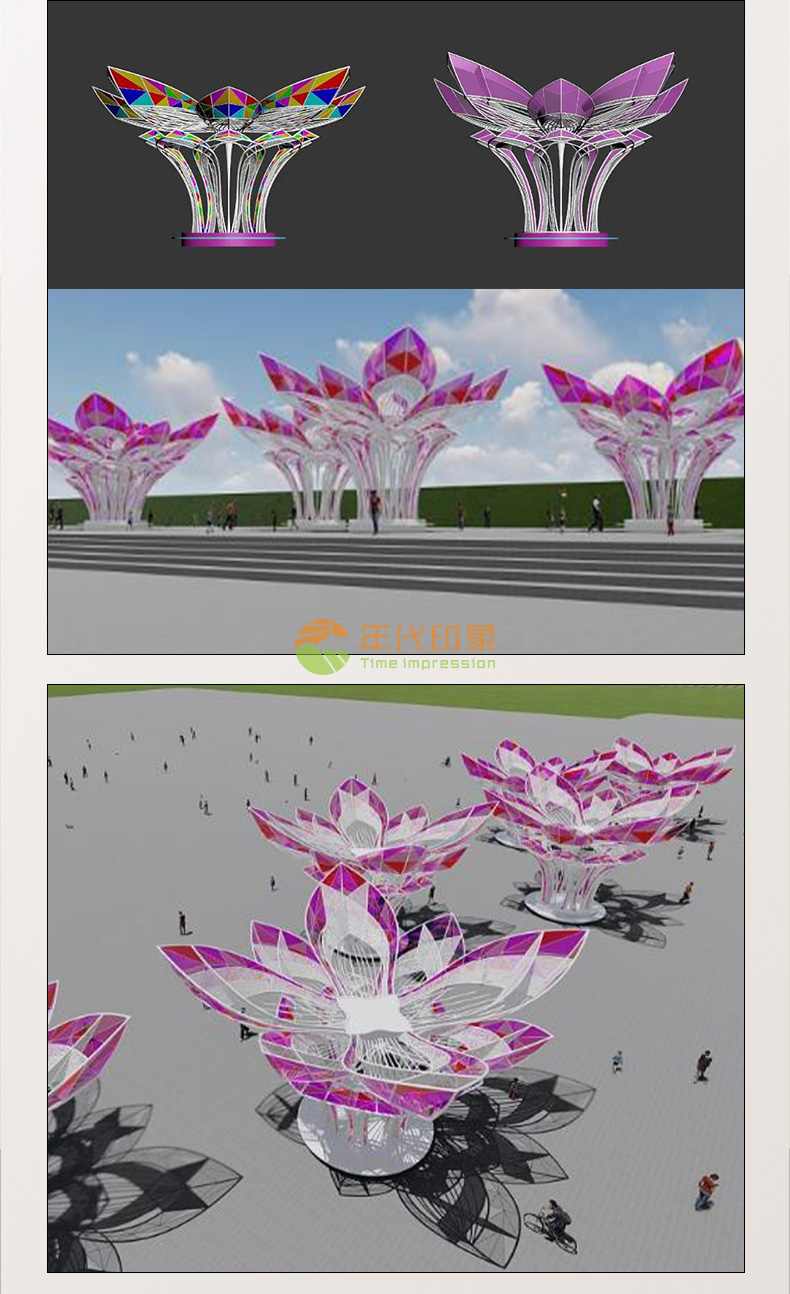 不锈钢网红景观雕塑异形广场廊架 不锈钢网红景观雕塑异形广场廊架