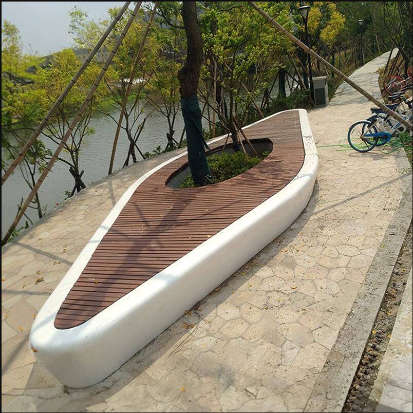 GRC混凝土透光树池坐凳泰科石水泥花坛 GRC混凝土透光树池坐凳泰科石水泥花坛
