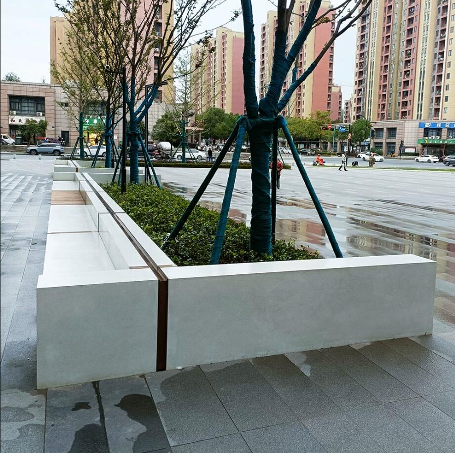GRC混凝土长条坐凳户外泰科石水泥景观座椅 GRC混凝土长条坐凳户外泰科石水泥景观座椅