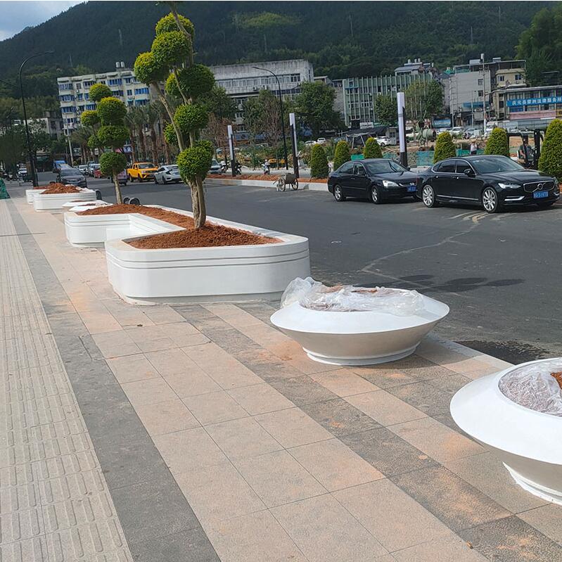 GRC混凝土坐凳水泥泰科石异形花坛树池 GRC混凝土坐凳水泥泰科石异形花坛树池