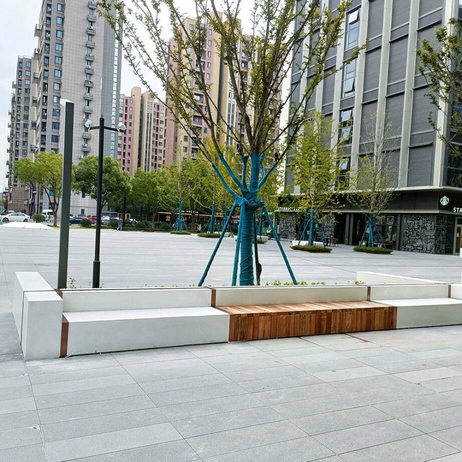 GRC混凝土长条坐凳户外泰科石水泥景观座椅 GRC混凝土长条坐凳户外泰科石水泥景观座椅