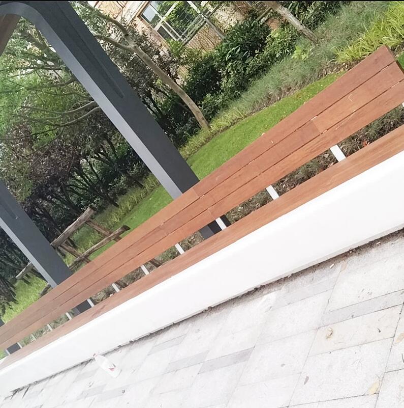 GRC靠背防腐木坐凳水泥混凝土泰科石座椅 GRC靠背防腐木坐凳水泥混凝土泰科石座椅